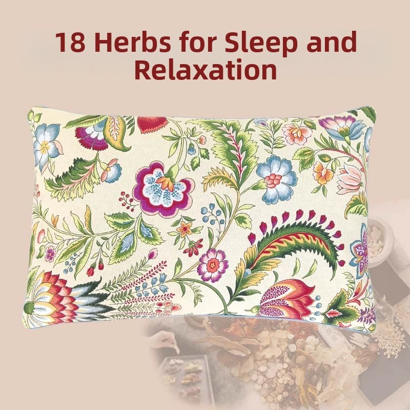 Single Herbal Neck-Support Pillow with Cassia Seed, Buckwheat, Lavender & Mugwort - Calms Mind, Aids Sleep & Promotes Deep Sleep - Image 5