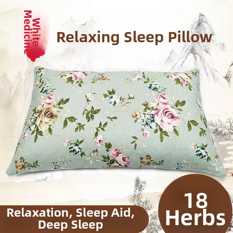 Single Herbal Neck-Support Pillow with Cassia Seed, Buckwheat, Lavender & Mugwort - Calms Mind, Aids Sleep & Promotes Deep Sleep - Image 2