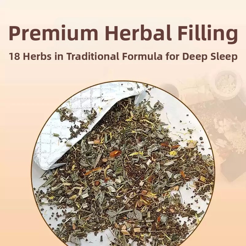 Single Herbal Neck-Support Pillow with Cassia Seed, Buckwheat, Lavender & Mugwort - Calms Mind, Aids Sleep & Promotes Deep Sleep - Image 3