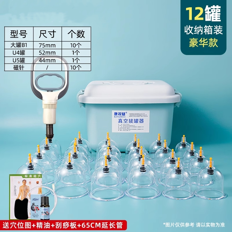 TCM Vacuum Cupping Set (Non-Glass) - Household & Medical Pump-Action Device for Dampness Removal - Image 3